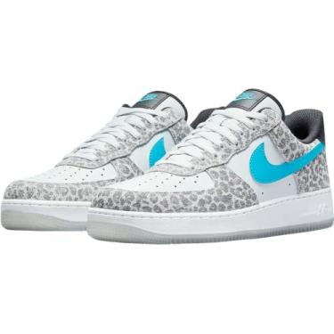 Imagem de Nike Tênis de basquete masculino Air Force 1 Low, Platina pura/partícula preta cinza claro, 12