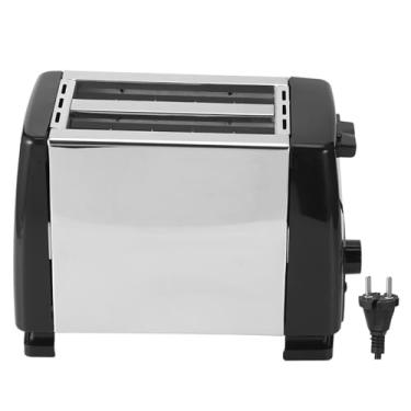 Imagem de Potente torradeira de pão com 2 650-850 W - Máquina versátil de cozinhar café da manhã com 6 engrenagens 220-240 V - Design preto elegante-size1