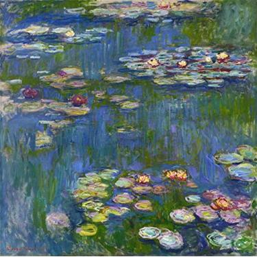Imagem de Lírios D'água (1916) de Claude Monet - 30x30 - Tela Canvas Para Quadro