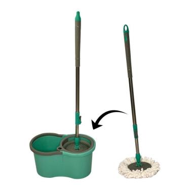 Imagem de Mop Esfregão Giratório Com Balde 13 Litros E 1 Refil