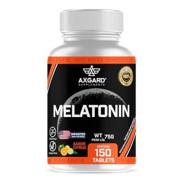 Imagem de Melatonin - Melatonina - 150 Tabletes - Importada - Sabor suave Citrus Laranja com Acerola- Axgard Supplements