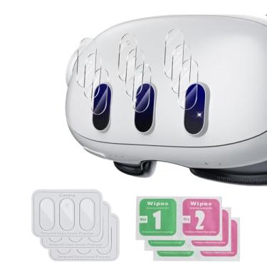 Imagem de Aircawin Protetor de tela compatível com Meta Quest 3 2023, película de vidro temperado 9H, protetor de lente de câmera para Oculus Meta Quest 3 VR acessórios, HD transparente, sem bolhas, à prova de