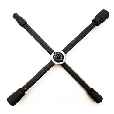 Imagem de RockTrix Chave transversal deslizante ajustável de 4 vias de 35,5 cm – serve na maioria dos tamanhos de porcas comuns (17 mm, 11/40.6 cm, 19 mm, 3/10.2 cm, 21 mm, 13/40.6 cm) - Colapsos para