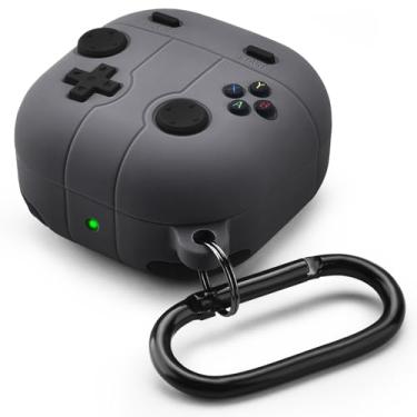 Imagem de KOREDA Compatível com Samsung Galaxy Buds FE/Galaxy Buds 2 Pro/Galaxy Buds 2/Galaxy Buds Pro/Galaxy Buds Live, capa protetora de silicone para homens e mulheres (cinza)