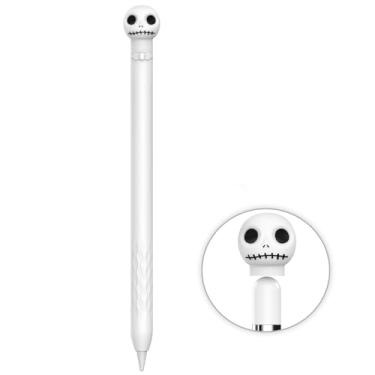 Imagem de Capa protetora NIUTRENDZ para Apple Pencil 2ª geração, fofa, de vaca, silicone, acessórios de revestimento - Caveira (Apple Pencil 1ª geração)