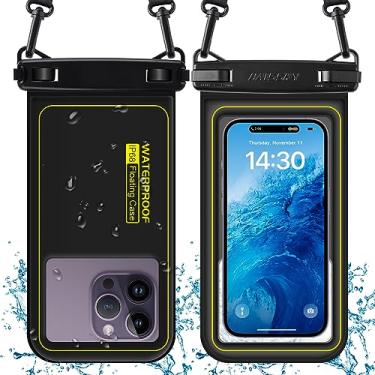 Imagem de Bolsa flutuante à prova d'água para celular, IPX8 para iPhone 14 13 12 11 Pro Max XS Plus X Galaxy S21 Samsung S22 até 6,7 polegadas, protetor de telefone HD subaquático com cordão removível