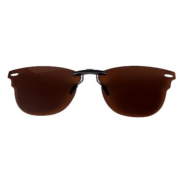 Imagem de Óculos de sol polarizados CLIP-ON para Ray-Ban Clubmaster RB5154 (RX5154) 51-21-145, Marrom, 57 X 18
