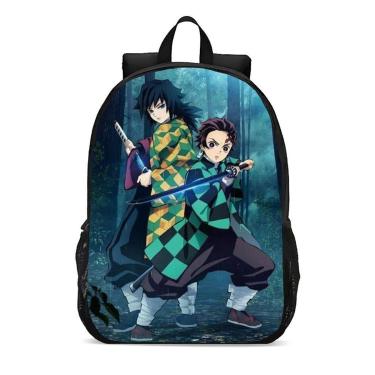 Imagem de Mochila Escolar Infanto Juvenil Anime Tomioka e Tanjiro Demon Slayer Novidades 0160-Unissex