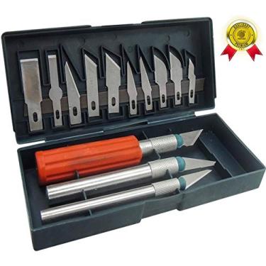 Imagem de Estilete de precisão, cortador manual 3 cabos, 13 lâminas