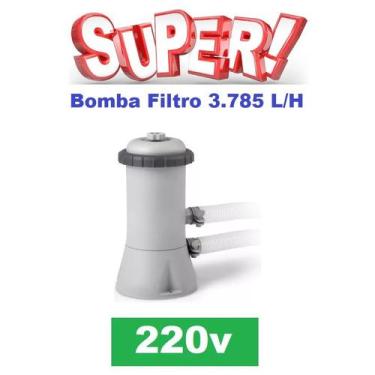 Imagem de Bomba Filtrante Piscina Intex 3785 Lh 220V Filtro Incluso 28638