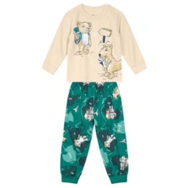 Imagem de Pijama moletom flanelado brilha escuro Brandili 100% algodao-Masculino