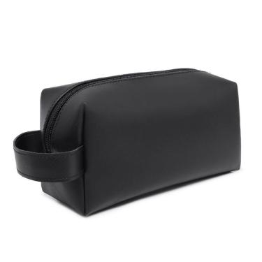 Imagem de Necessaire Organizadora Grande Espaçosa Couro Fossil Premium Resistente Forro Impermeavel Ziper