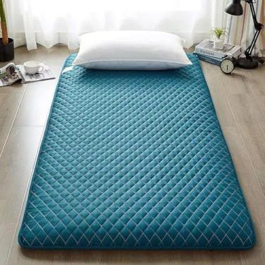 Imagem de Colchão de chão japonês, colchão futon japonês, colchão de acampamento dobrável e portátil Shikibuton, almofada de dormir portátil macia e dobrável, verde, 150 x 200 cm