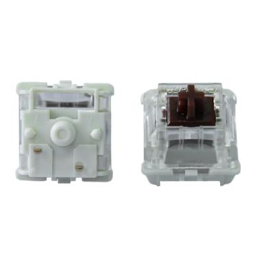 Imagem de GATERON Interruptores de teclado marrom Jupiter, 55gf RGB LED tátil de 5 pinos pré-lubrificados de fábrica para teclado mecânico MX (marrom, 110 peças)