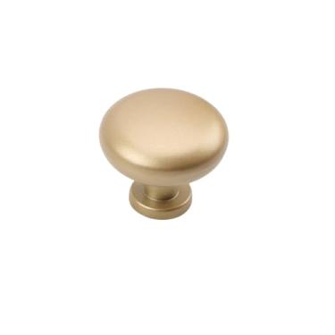 Imagem de Puxador de móveis de liga de alumínio dourado maçaneta da porta do armário de cozinha único furo botão da gaveta do guarda-roupa redondo, 3