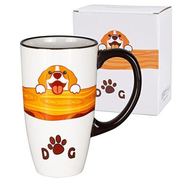 Imagem de ToCooTo Caneca de café de cerâmica novidade caneca de cachorro para amantes de cães 590 ml caneca de chá grande presentes de aniversário para mulheres, homens, mãe, pai, crianças, professor e melhores