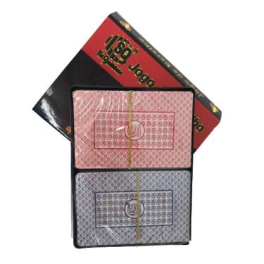 Imagem de Baralho Duplo 100% Plástico 108 Cartas Prova D`Água Estojo