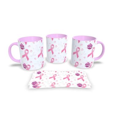 Imagem de Canecas Rosa de Porcelana Personalizadas Outubro Rosa