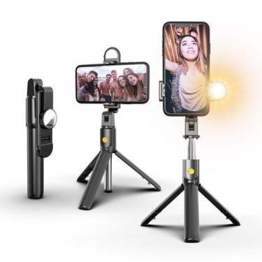 Imagem de Pau De Selfie Tripé com Flash Suporte P/ Celular e Bluetooth - Easy Ca