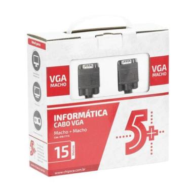 Imagem de Cabo Vga Macho 15 metros de otima qualidade - A.R Variedades MT