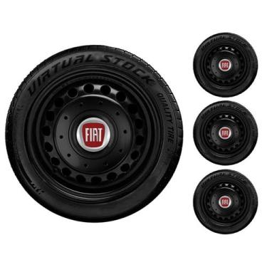 Imagem de Jogo 4 Calotinhas Amarok 4 Furos Aro 13 Garra Baixa Fiat - VIRTUAL STO
