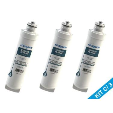 Imagem de Kit 3 Refil Filtro Do Purificador Electrolux PC41 PH41 PE11 - Acquabio