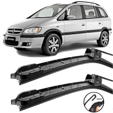 Imagem de Par Palhetas Silicone Limpador De Parabrisa 24" 24" Chevrolet Zafira -