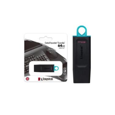 Imagem de Pendrive 64GB Exodia Kingston 3.2 Data Travaller USB 3.2