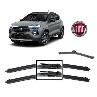 Imagem de Kit 3 Palhetas Limpador De Parabrisa Dianteiro + Traseiro Fiat Pulse 2