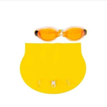 Imagem de Kit de Natação Completo – Óculos, Touca, Protetor de Ouvido e Nariz, Amarelo