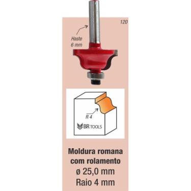 Imagem de Fresa Tupia Moldura Romana Rolamentada Haste 6mm - Vonder