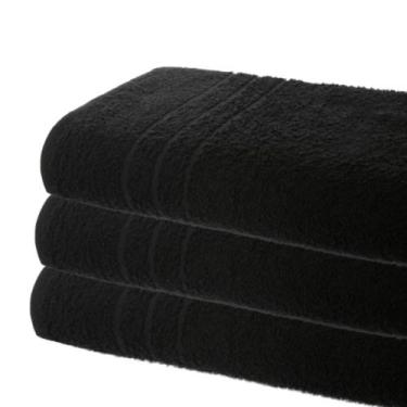 Imagem de Kit 3 Toalha de Banho Profissional Preto - Toalhas Groh