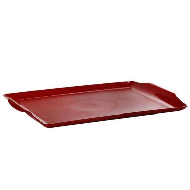Imagem de Bandeja Square Retangular 35x50 Vermelha Em Policarbonato Linha Profissional Cook Vem