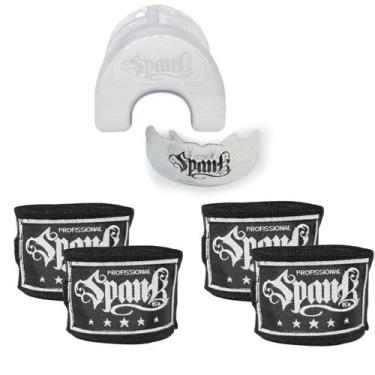 Imagem de Kit 2 Pares Bandagem 3m e Protetor Bucal - TRANSPARENTE - Spank