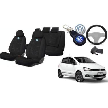 Imagem de Tecido Capas Banco Proteção Fox 2003-2022 + Volante + Chaveiro VW - Ir
