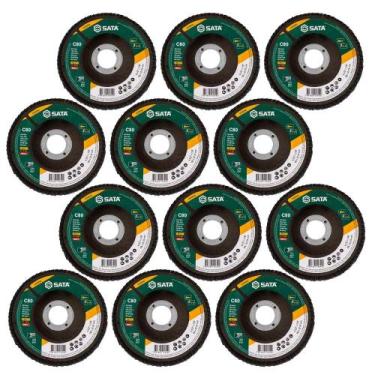 Imagem de Kit Disco Flap 4.1/2" Zircônio Grão 80 St55503g - 12 Unidades - Sata