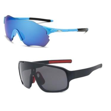 Imagem de Kit 2 Óculos de Sol Feminino Masculino Esportivo Espelhado - PENDULARI