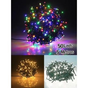 Imagem de Pisca pisca simples 50Leds 8 Funções comprimento 5 metros 127V - ZG, C