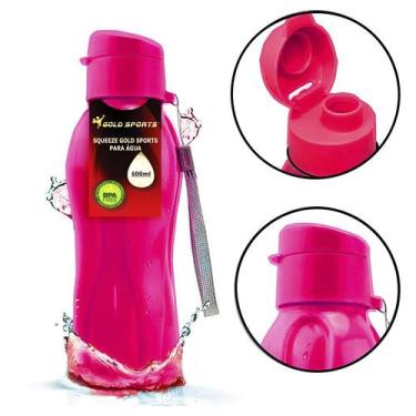 Imagem de Garrafa Squeeze Gold Sports Resistente - BPA FREE 600ml, Único, Rosa, 