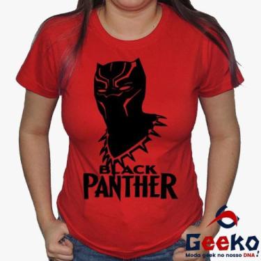 Imagem de Baby Look Pantera Negra 100% Algodão - Black Panther - Wakanda Forever