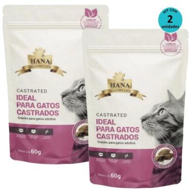Imagem de Kit 2 Snacks Hana Healthy Life Castrated P/ Gatos Adultos- 60g