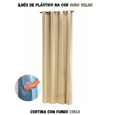Imagem de Cortina Blackout para Sala ou Quarto PVC (plástico) UMA FOLHA Rústica 