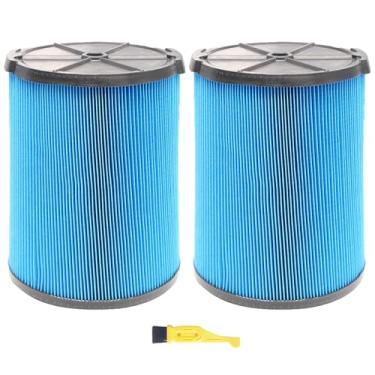 Imagem de Pacote com 2 filtros VF5000 para aspirador de pó ridgid de 5 a 20 galões, filtro de substituição de papel plissado de 3 camadas compatível com aspiradores rígidos a seco WD1450 WD0970 WD1270 WD09700 WD06700 WD1680 WD1851 RV242 000A
