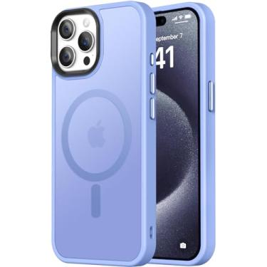 Imagem de Thomo Capa magnética forte para iPhone 15 Pro Max, [compatível com Magsafe] [teste de queda de grau militar de 3 pés] Capa protetora fosca translúcida fina à prova de choque para iPhone 15 Pro Max de