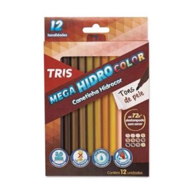 Imagem de Canetinha Hidrocor Tons de Pele 12 Cores TRIS