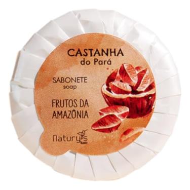 Imagem de Kit 100 Sabonetes Castanha Hidratante 20g Redondo Hotel Pousada Airbnb Spa