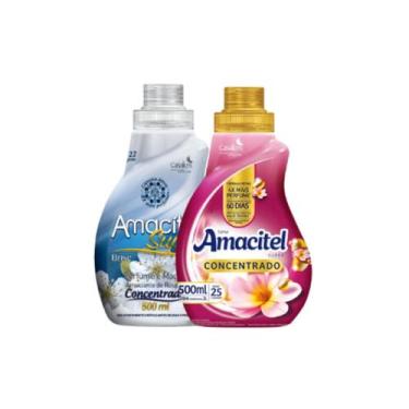 Imagem de Kit 2 Amaciante Roupas Concentrado Amacitel Cheiroso 500ml - CasaKm, C