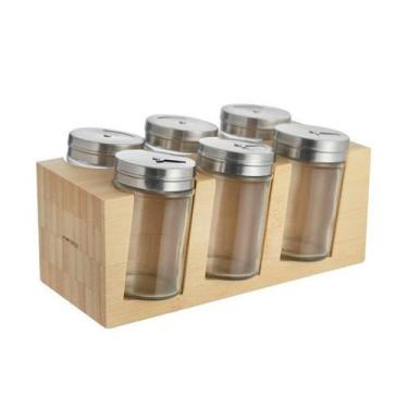 Imagem de Jogo de Porta Condimentos Home Style Bambus Block, NATURAL