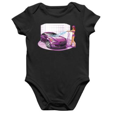 Imagem de Body Bebê Algodão Lava Jato Carro Roxo - Foca na Moda, Preto, M