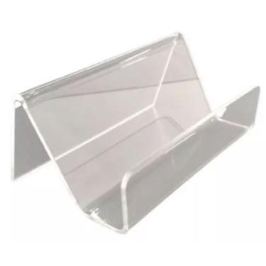 Imagem de Display Suporte Porta Cartão Visita Folder Acrílico 20x10cm - AGV Cria